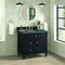 James Martin Vanities 36'' Single Vanity, Black Onyx w/ 3 CM Parisien Bleu Quartz Top 424-V36-BKO-3PBL - alternate 5
